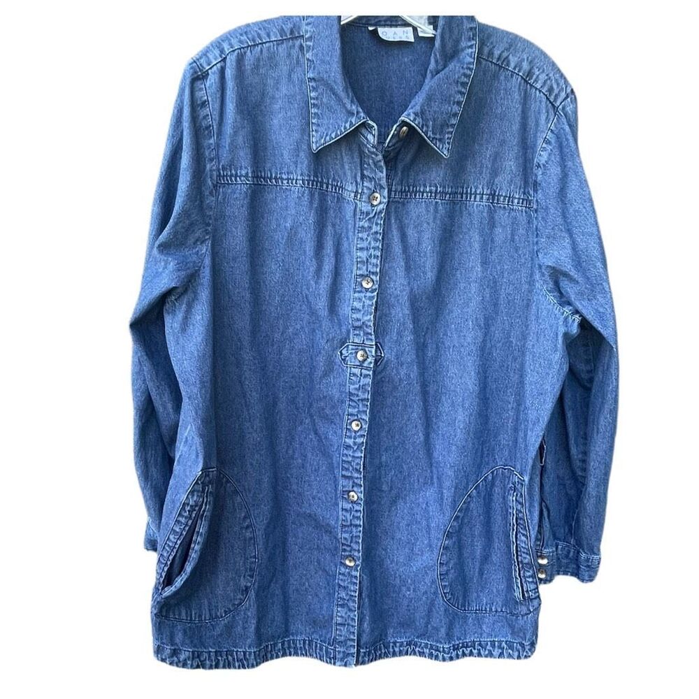 Joan Rivers size XL button front denim jacket. - Picture 2 of 8